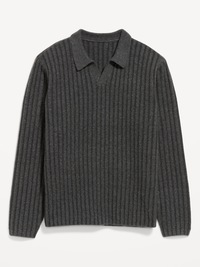 Long-Sleeve Polo Sweater