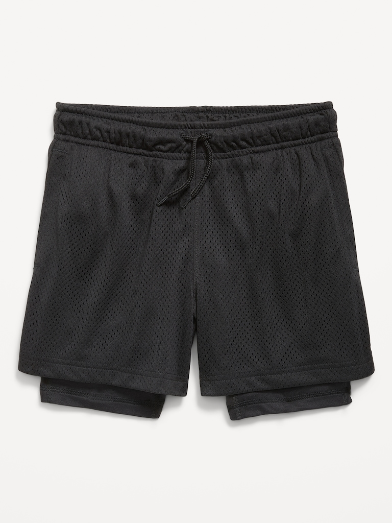 2-In-1 Mesh Performance Shorts for Boys