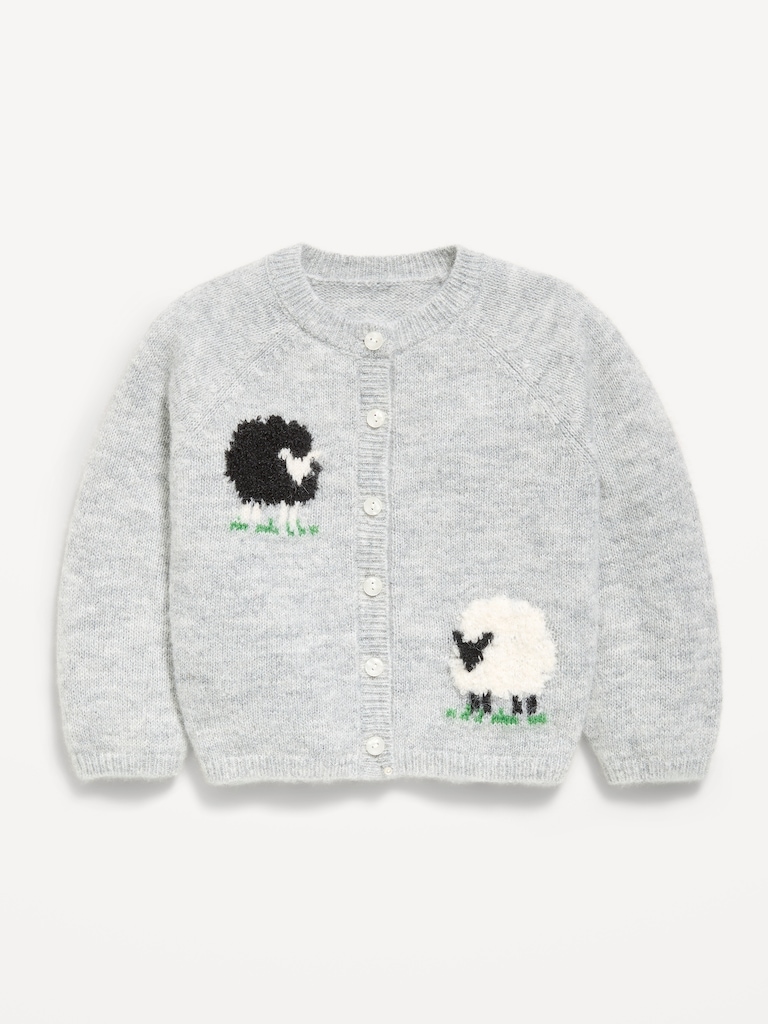 Graphic Cardigan Sweater for Toddler Girls