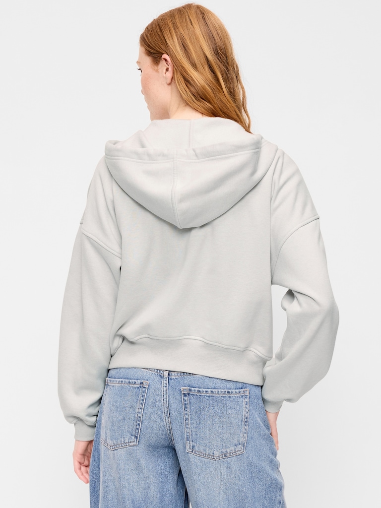 Oversized Full-Zip Graphic Hoodie Sweatshirt
