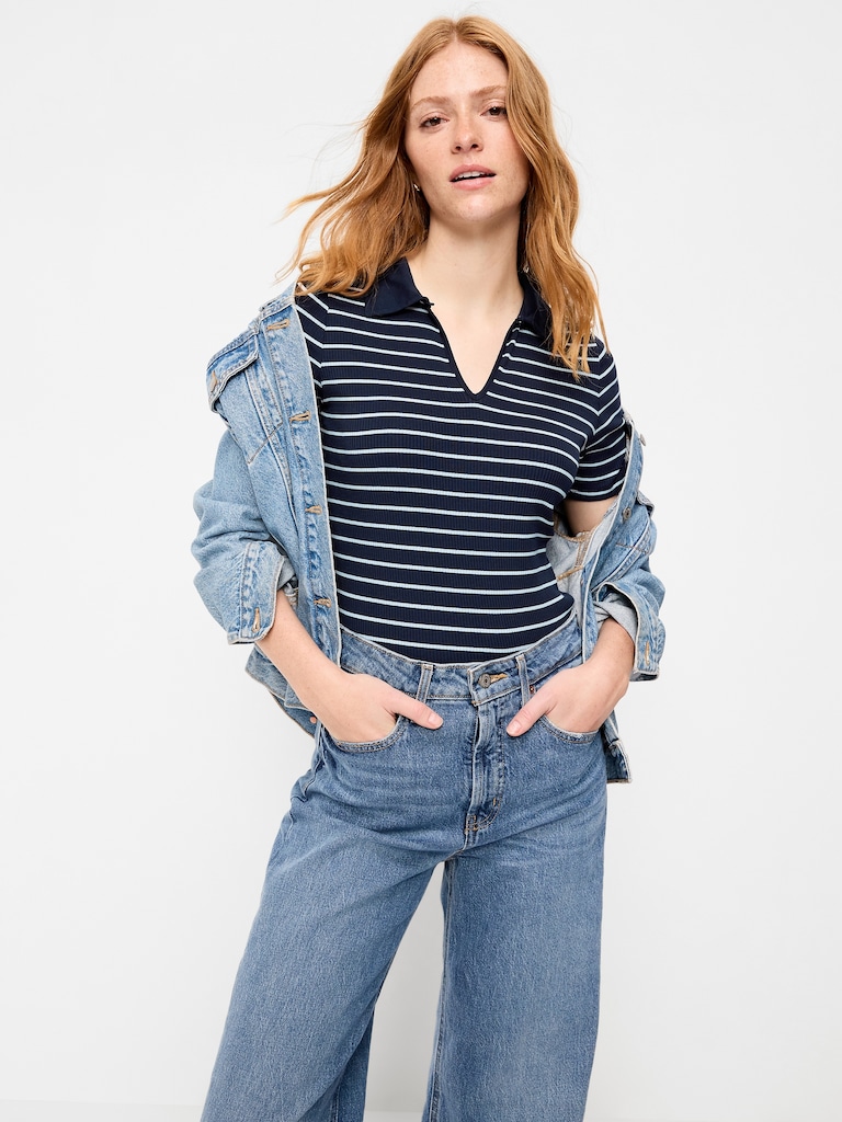 Keyhole Polo Top