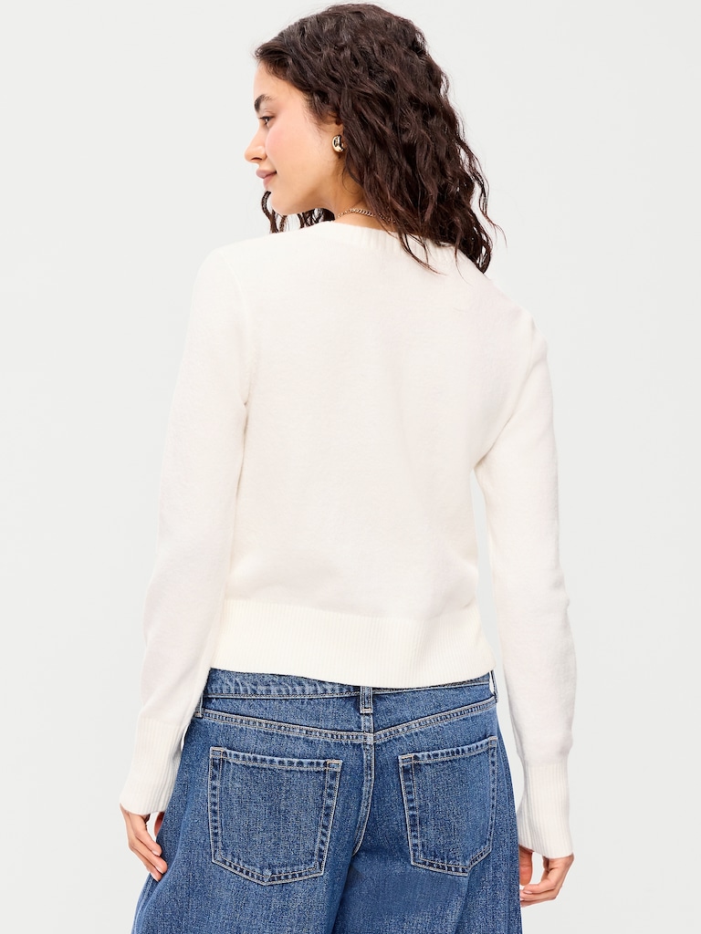 SoSoft Lite Cropped Crew-Neck Cardigan
