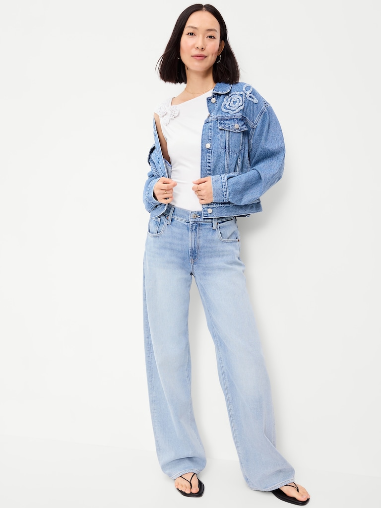 Gathered-Shoulder Rosette Top