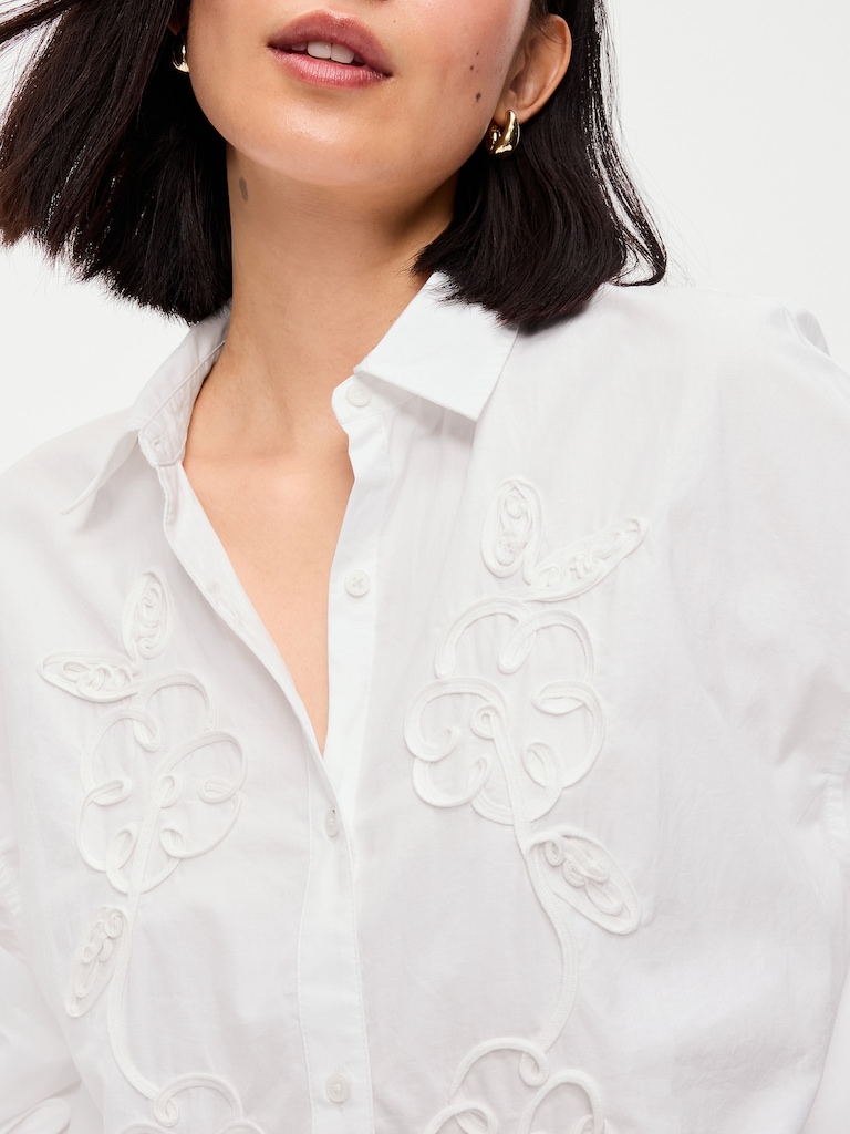 Oversized Button-Down Boyfriend Shirt