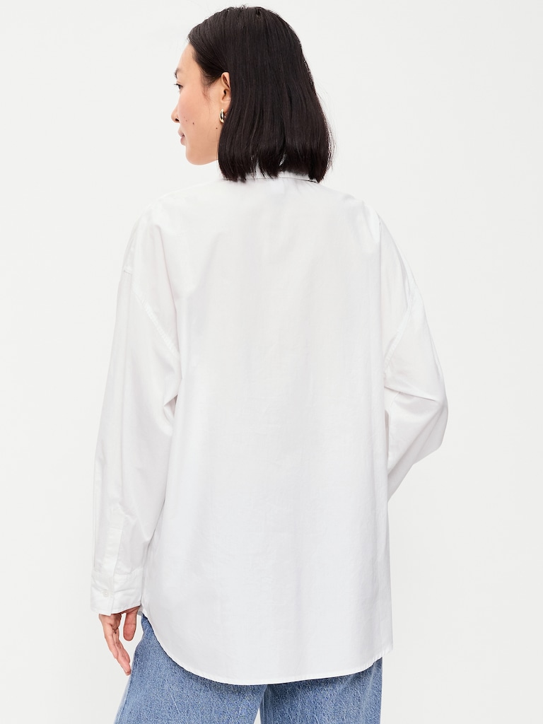 Oversized Button-Down Boyfriend Shirt