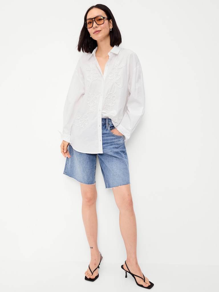 Oversized Button-Down Boyfriend Shirt