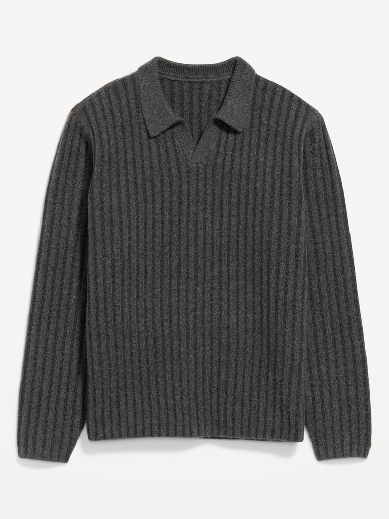Long-Sleeve Polo Sweater