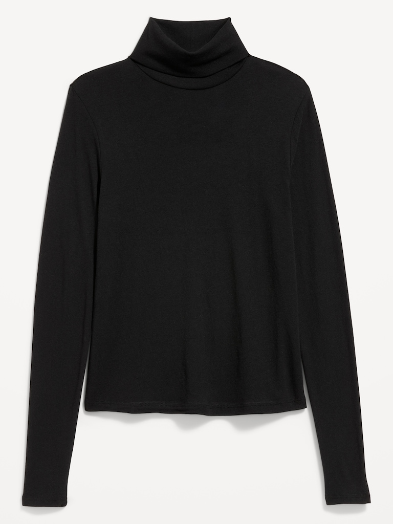 Slim-Fit Ribbed Turtleneck