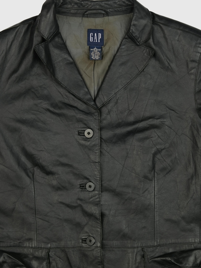 GapVintage Womens 90s Leather Jacket - L