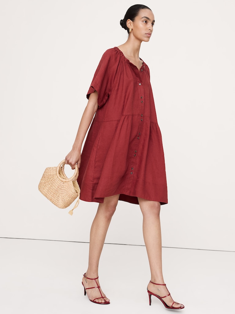 Button-Up Mini Dress
