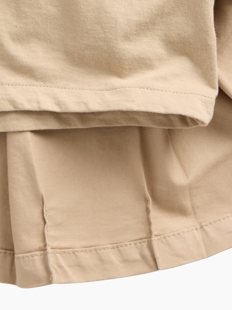 Kids Uniform Pleated Khaki Skort