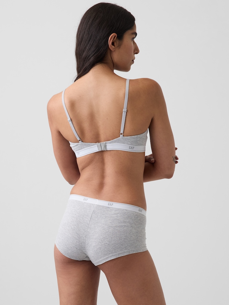 SoftMade Organic Stretch Cotton Logo Triangle Bra