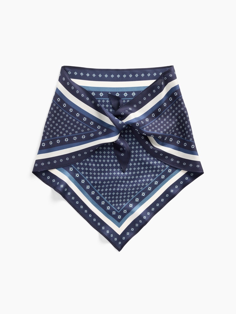 100% Silk Oversized Triangle Bandana Scarf