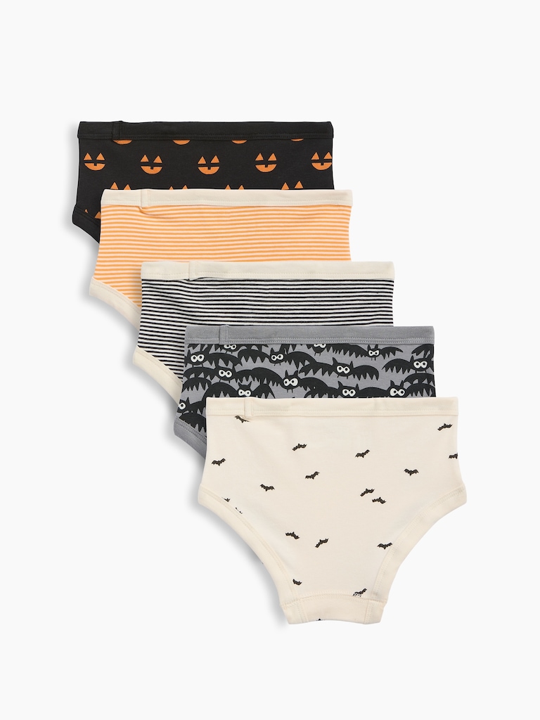 Toddler Organic Stretch Cotton Halloween Briefs (5-Pack)