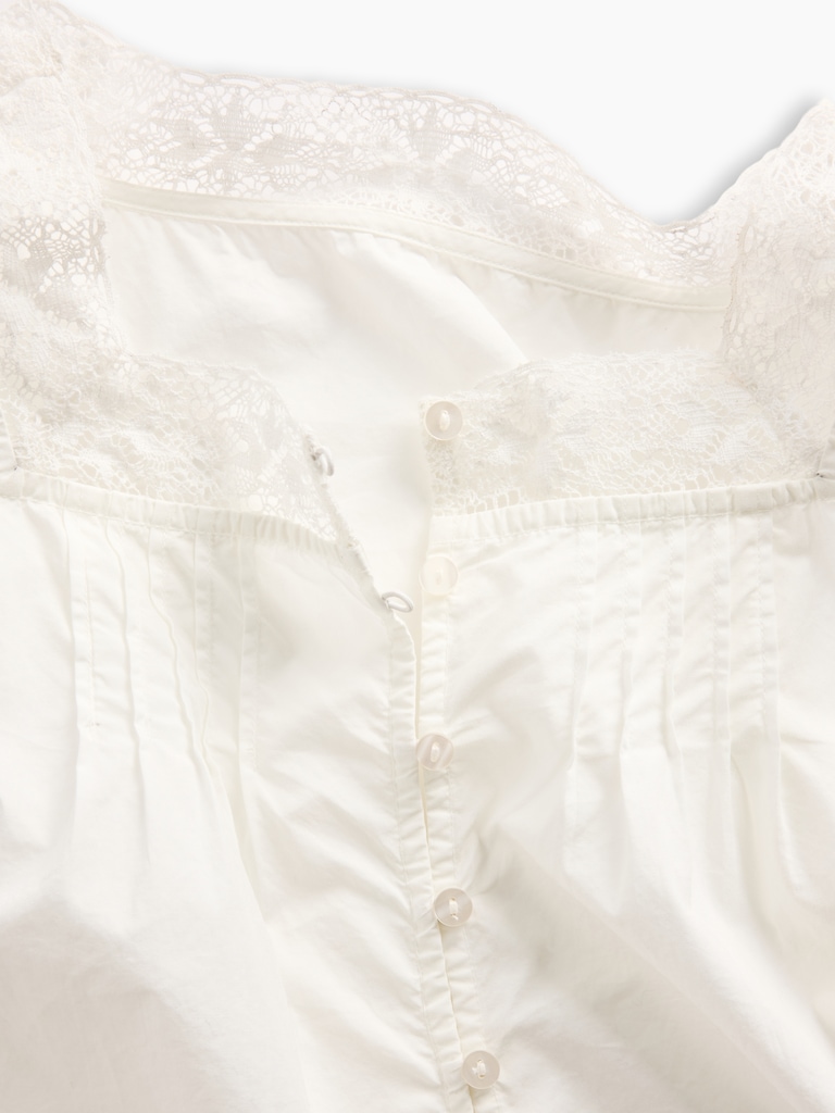 Poplin Pintuck Shell Top