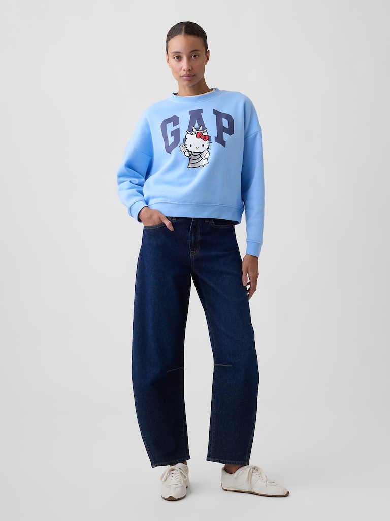 Oversized Wedge Crewneck Sweatshirt