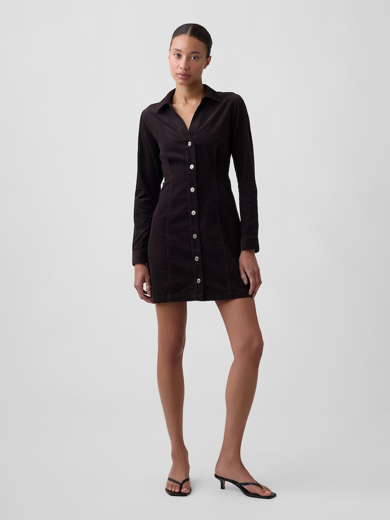 Fitted Collared Mini Dress