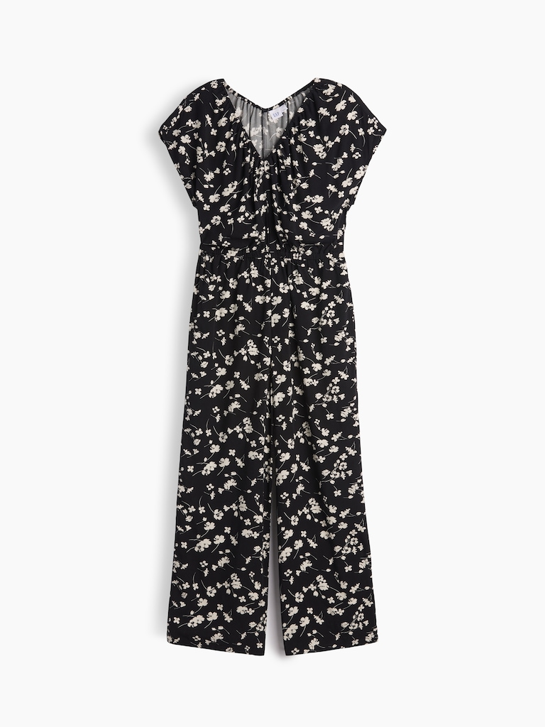 Flutter Sleeve Wide-Leg Jumpsuit