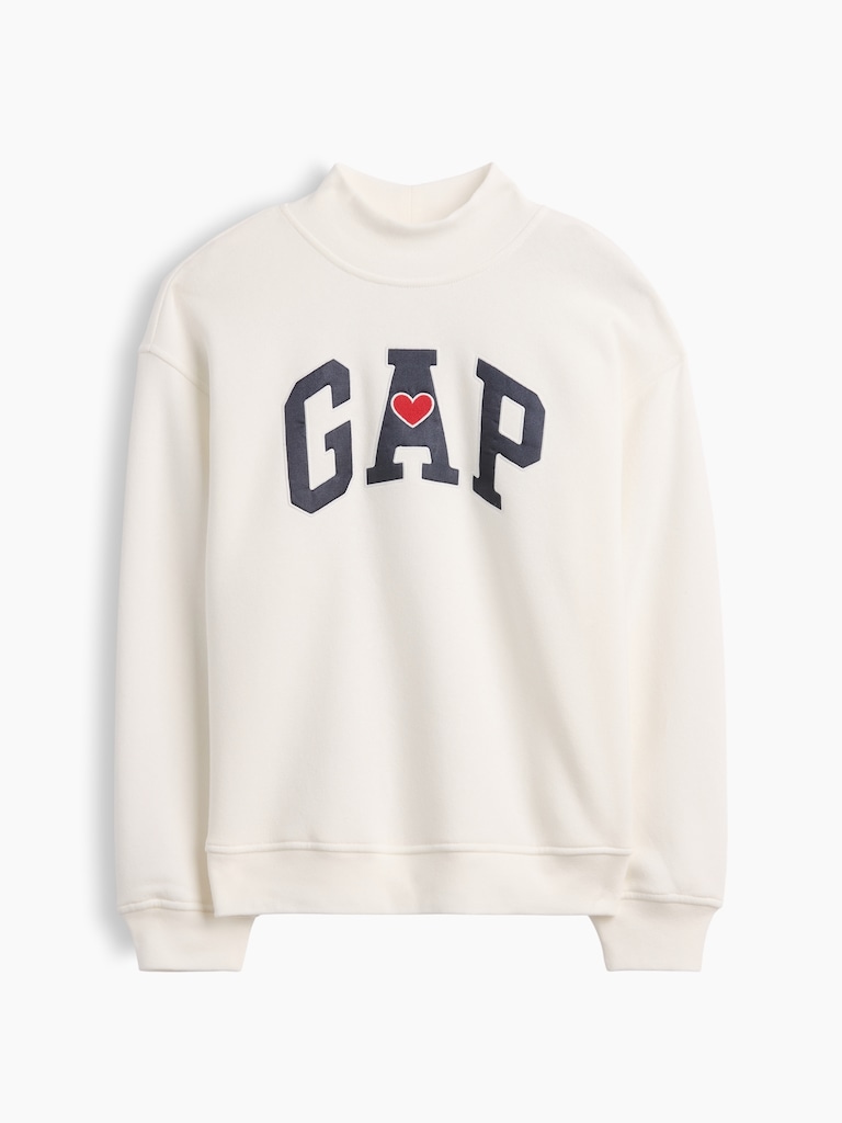 Kids Oversized Mockneck Logo Sweatshirt