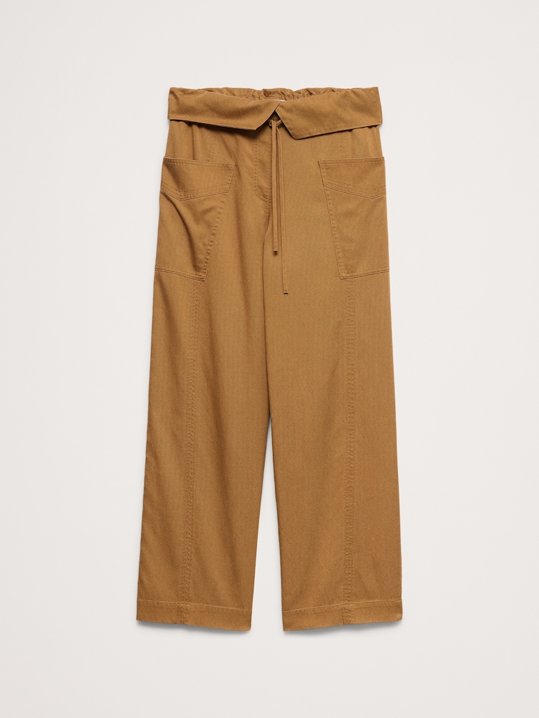 High-Rise Straight-Leg Fisherman Pant