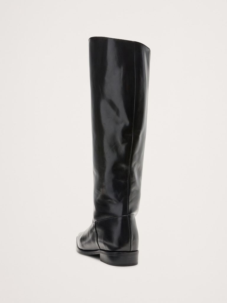 Botte cavalière en cuir italien