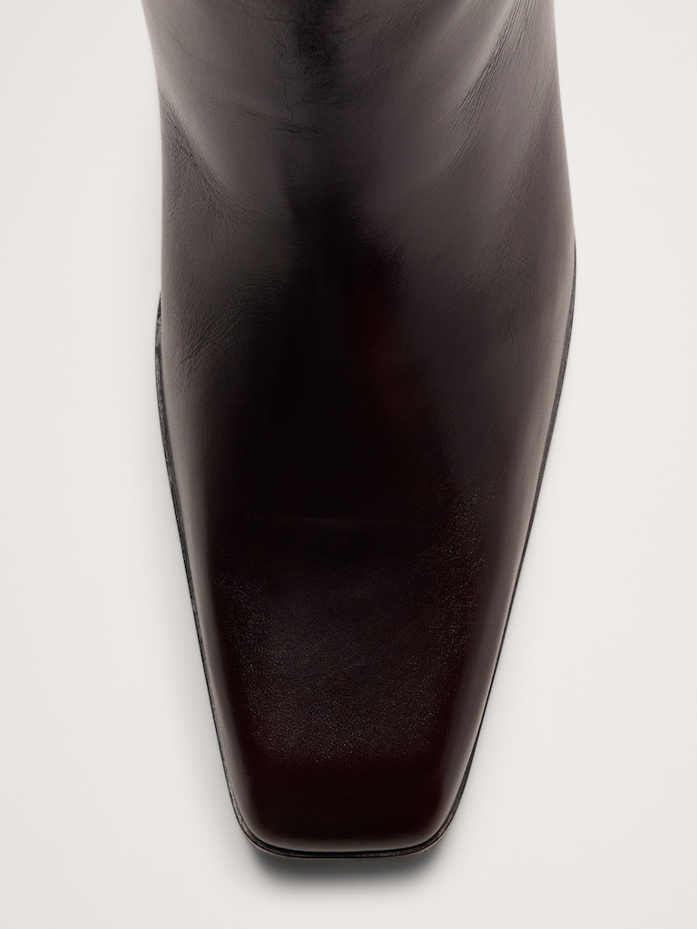 Bottes hauteur genou en cuir italien