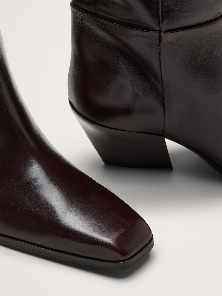 Bottes hauteur genou en cuir italien
