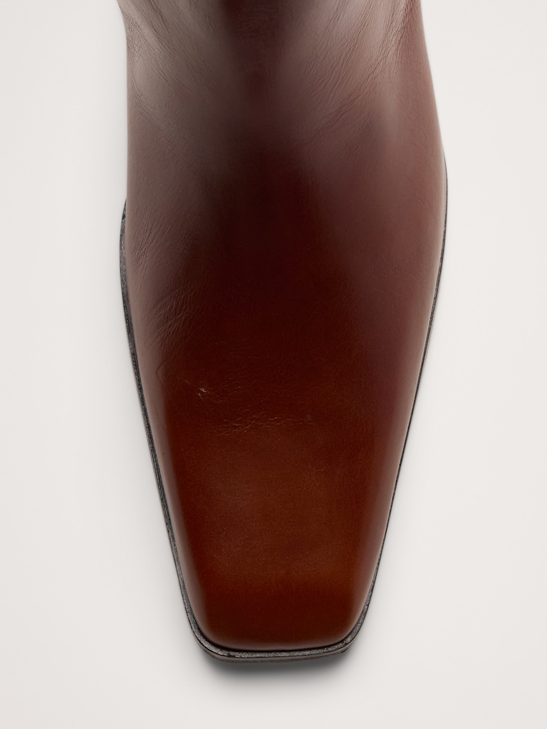 Bottes hauteur genou en cuir italien