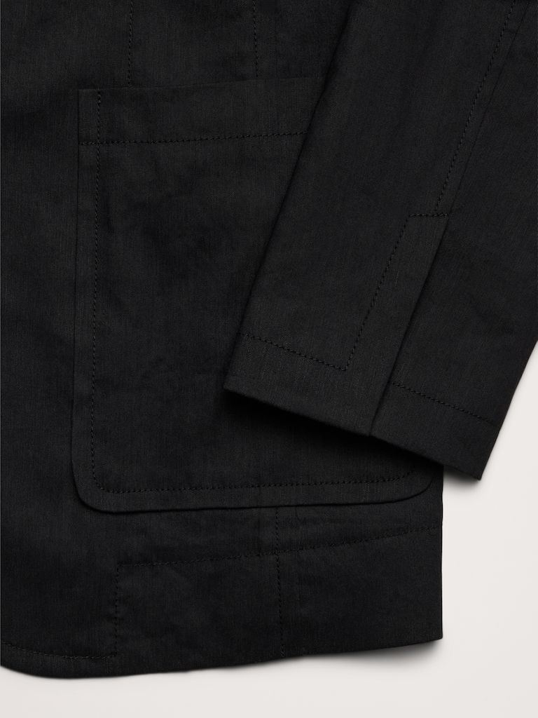 Relaxed Stretch Linen-Viscose Blazer