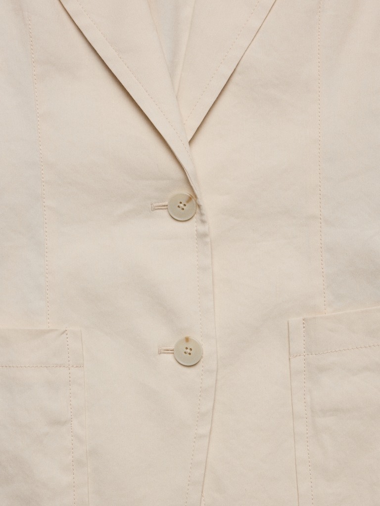 Relaxed Stretch Linen-Viscose Blazer