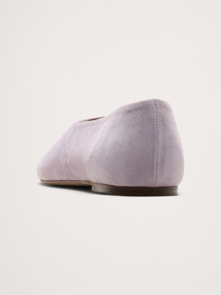 Ballerines en suède italien