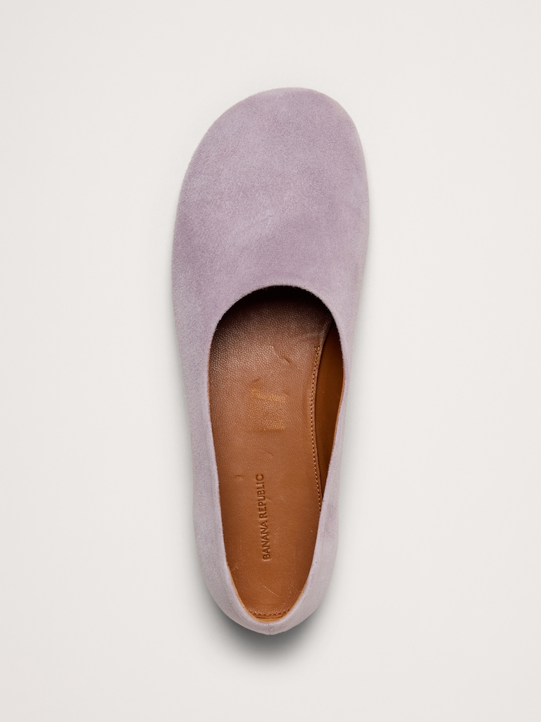 Ballerines en suède italien
