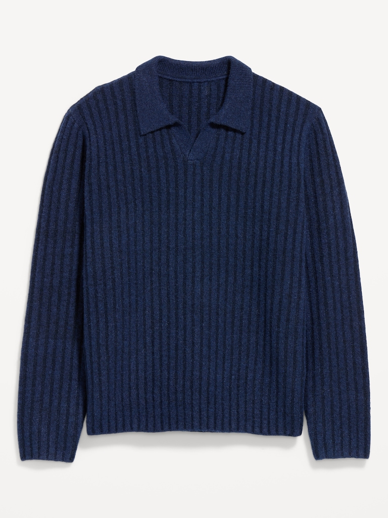 Long-Sleeve Polo Sweater