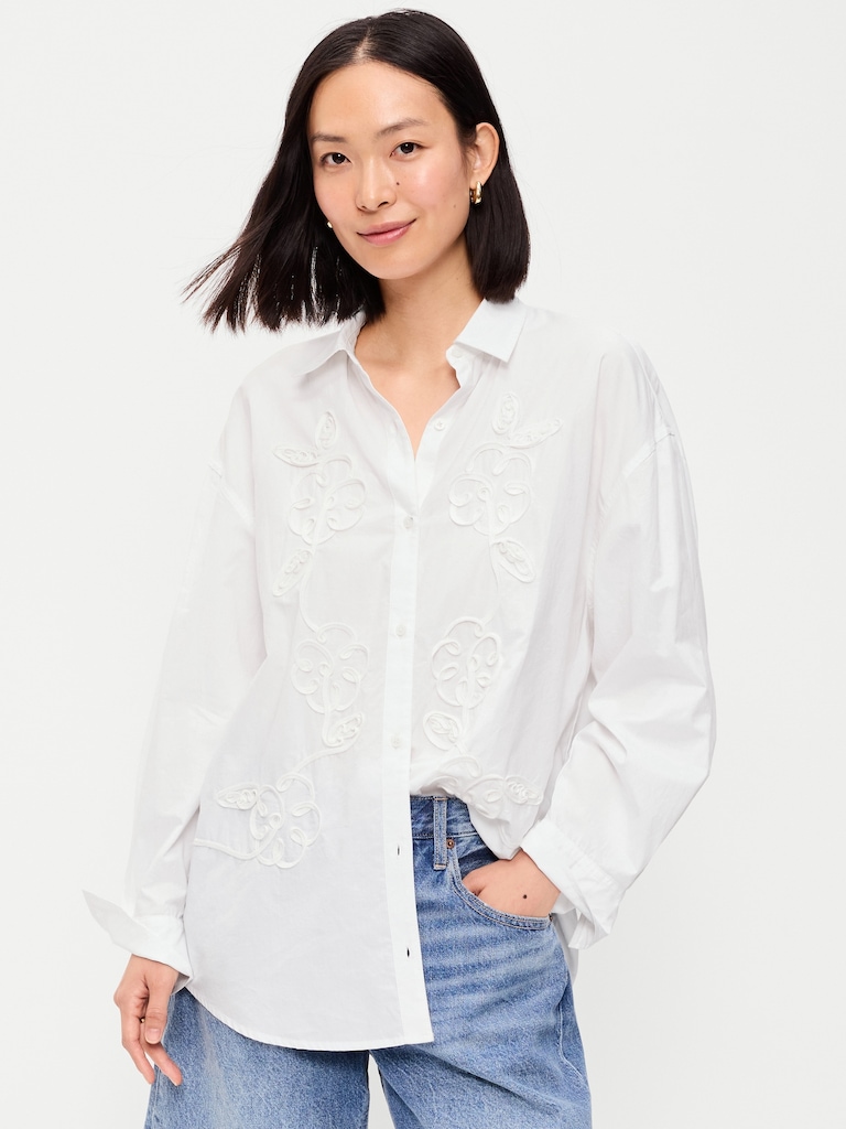 Oversized Button-Down Boyfriend Shirt