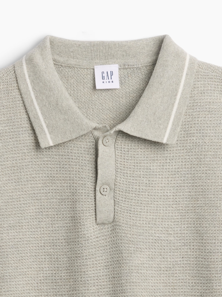 Kids Relaxed Sweater Polo Shirt