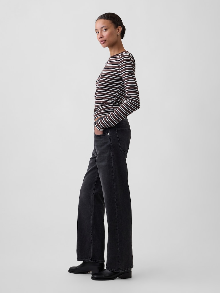 Low Slung Relaxed Straight Jeans
