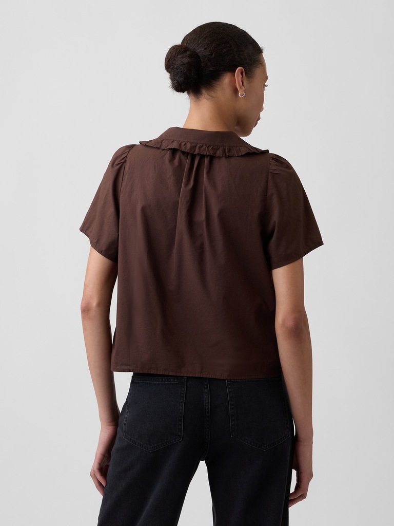 Relaxed Lace-Trim Top