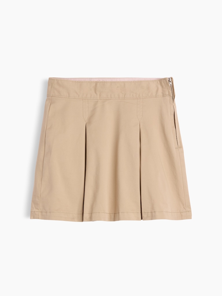 Kids Uniform Pleated Khaki Skort