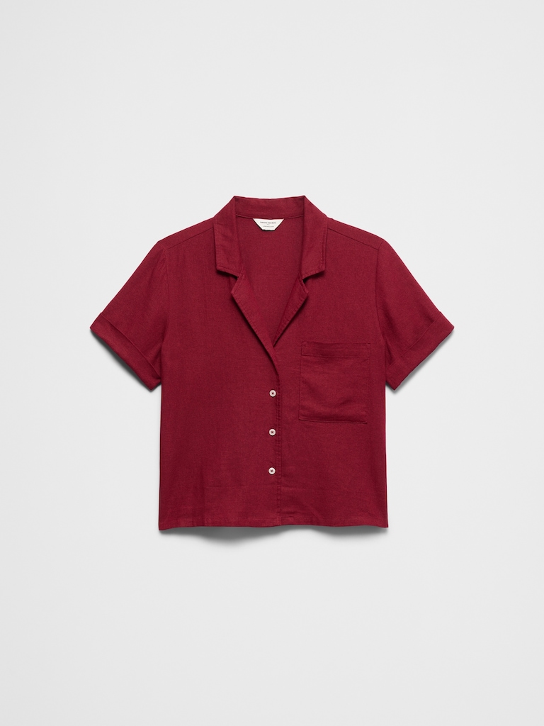 Linen-Blend Shirt