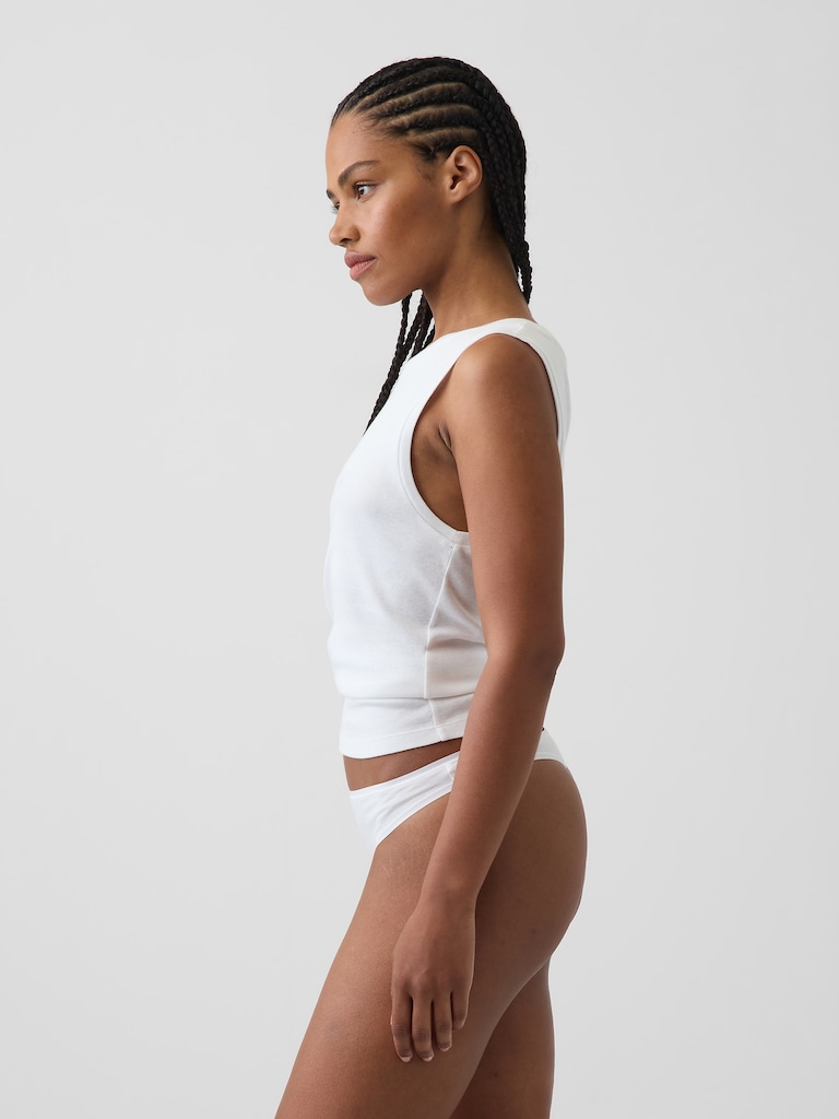 MadeSoft Organic Stretch Cotton Thong (3-Pack)