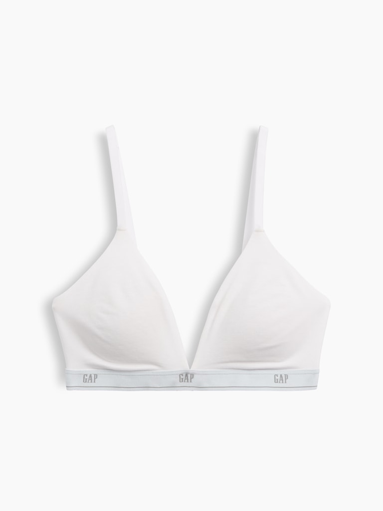 SoftMade Organic Stretch Cotton Logo Triangle Bra