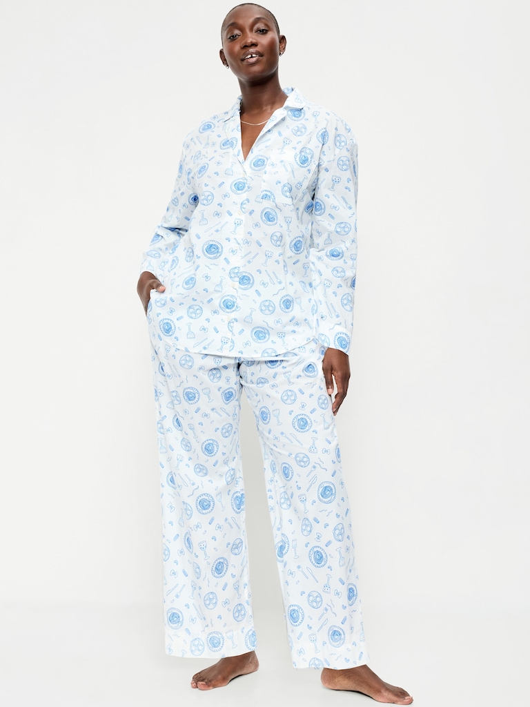 Poplin Pajama Pant Set