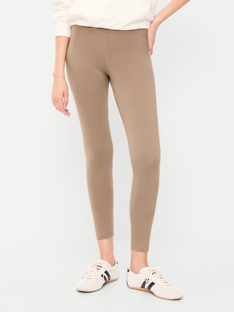 High-Waisted Jersey Fashion Layering Leggings
