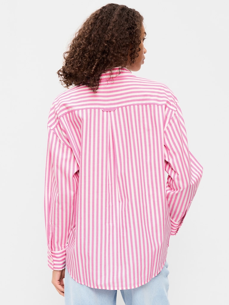 Oversized Button-Down Boyfriend Shirt