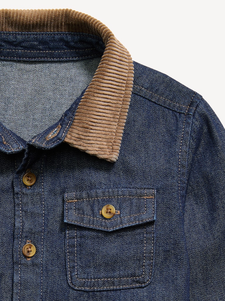 Chemise à manches longues en deninm pour tout-petit