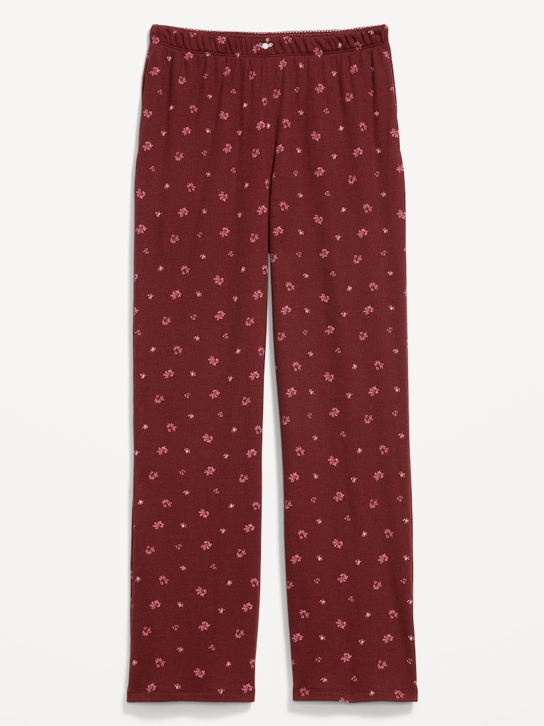 Waffle-Textured Pajama Pants
