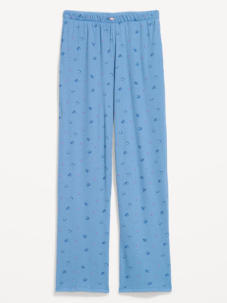 Waffle-Textured Pajama Pants