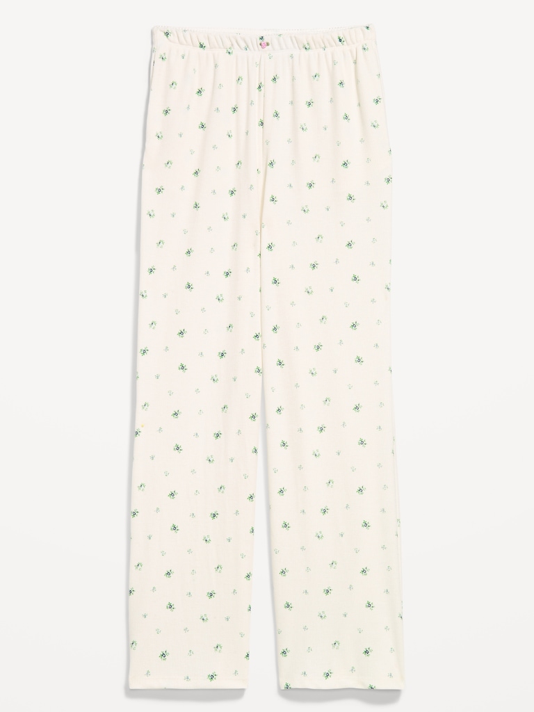 Waffle-Textured Pajama Pants