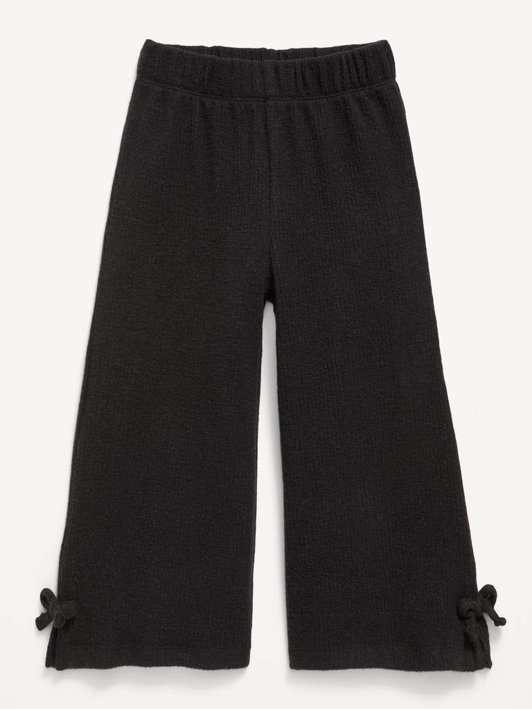 Pantalon côtelé douillet à jambe large pour toute-petite
