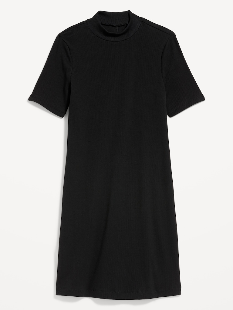 Snug Mock-Neck Bodycon Mini Dress